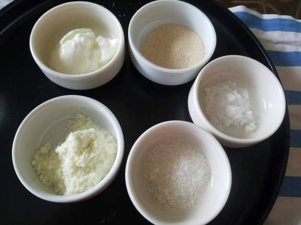 Ingredients For yeast gough Naan Bread