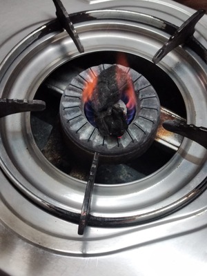 heat charcoal