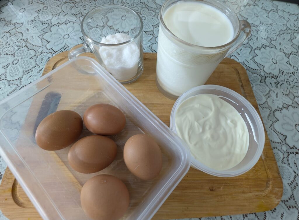 Cheese flan Ingredients