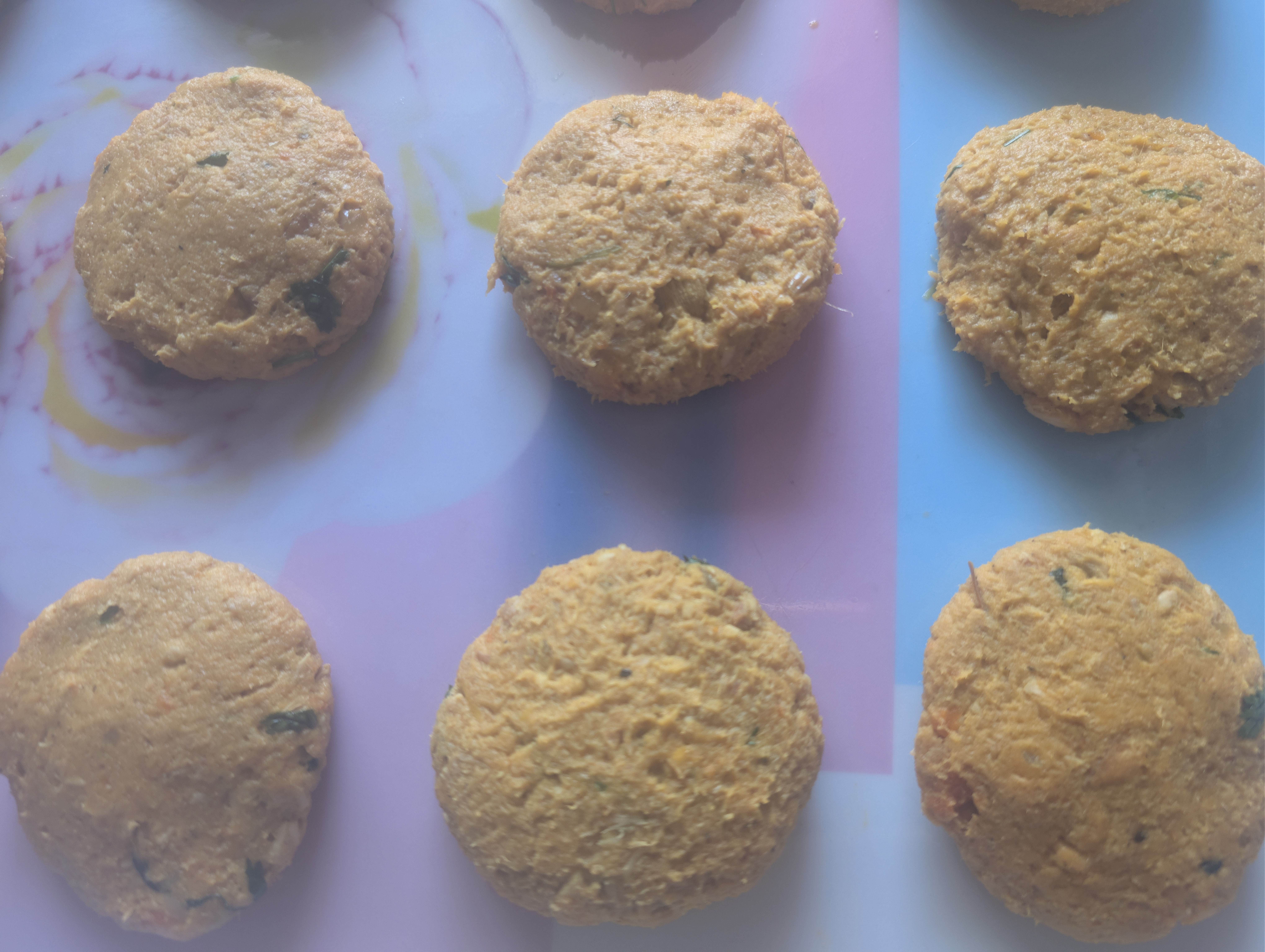 Shaping the Chicken and Vegetable Kababs